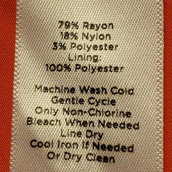 Talbots sleeveless collared dress  orange lined sz 14 nwt - Picture 8 of 8